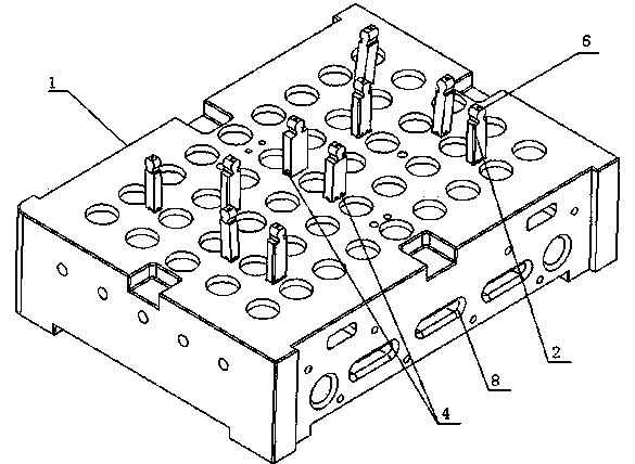 Stacking mold with ejecting rods