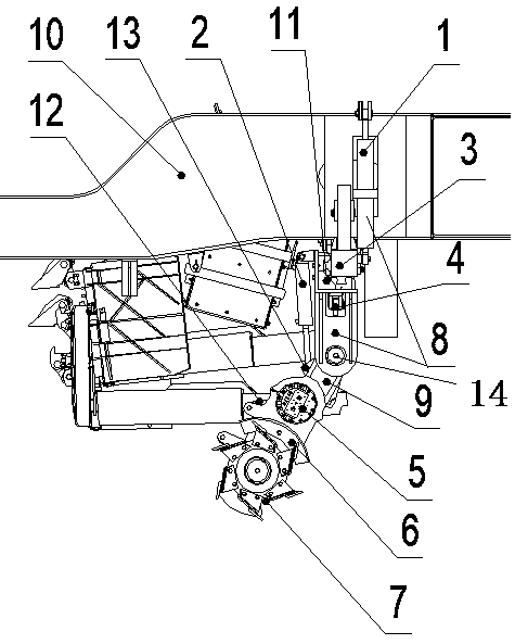 Drainage ditch excavating device for railway bridge