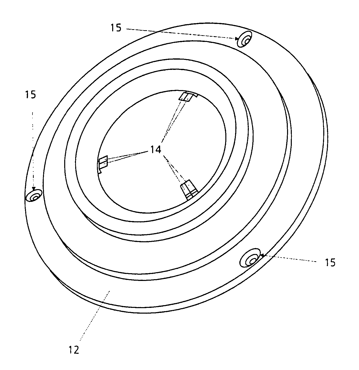 Device for the low-deformation replaceable mounting of an optical element