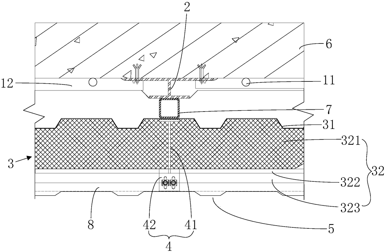 Composite thermal wall body structure for tunnel surrounding rock and construction method of structure