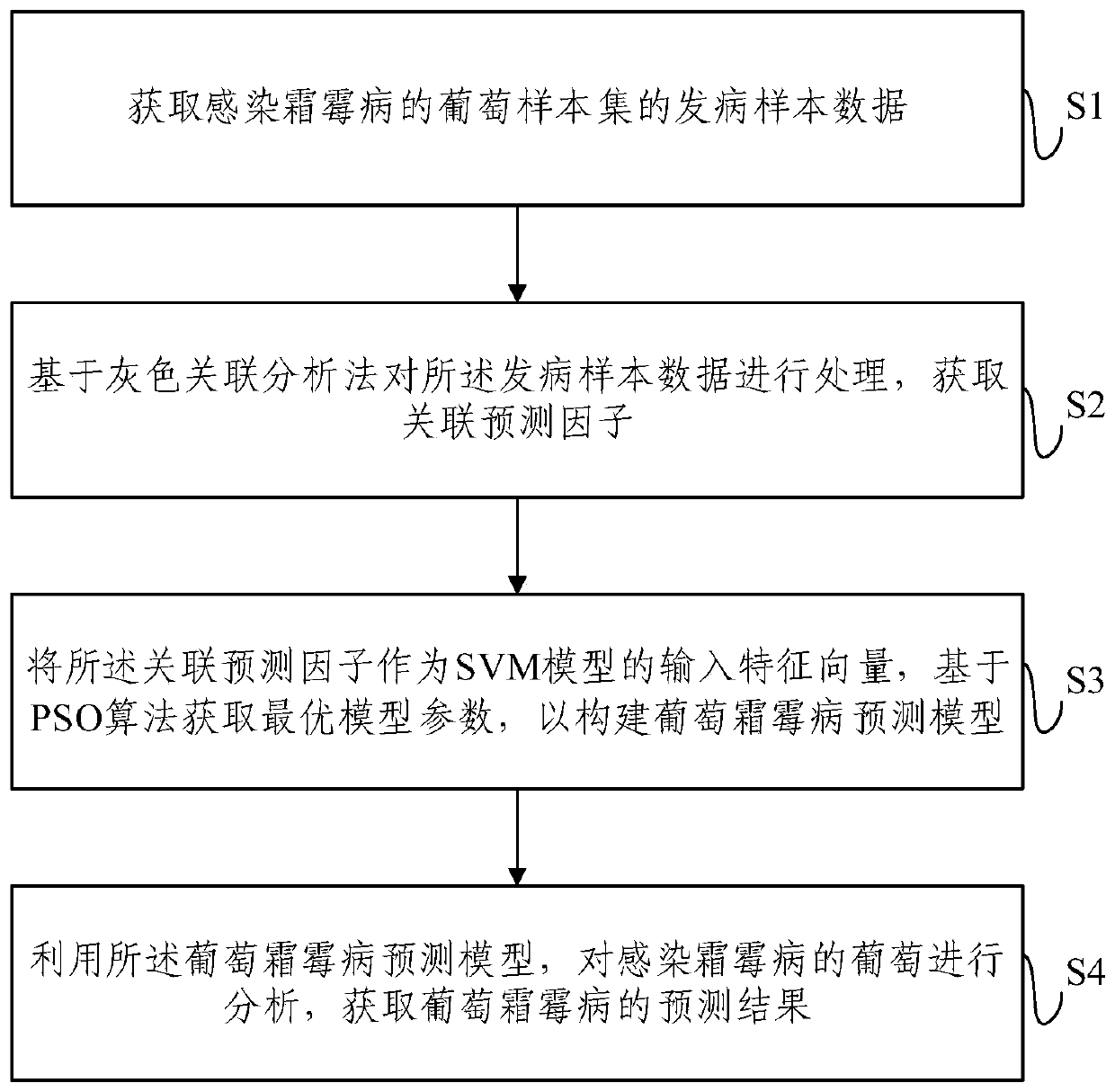 Method and system for predicting grape downy mildew