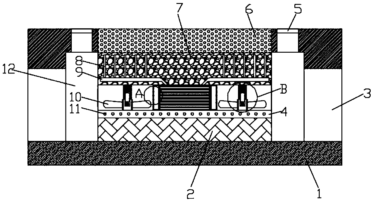 Environment-friendly breathable concrete road surface structure