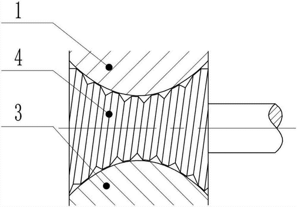 Hyperboloid spiral groove bearing