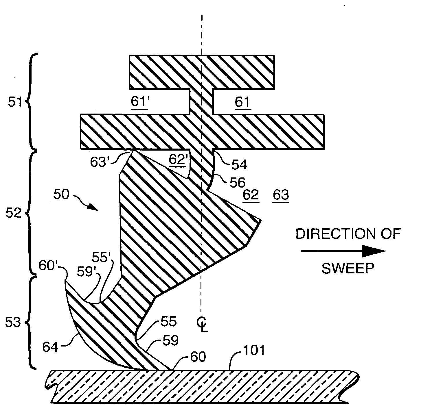 Windshield wiper blade element having improved anti-chatter properties