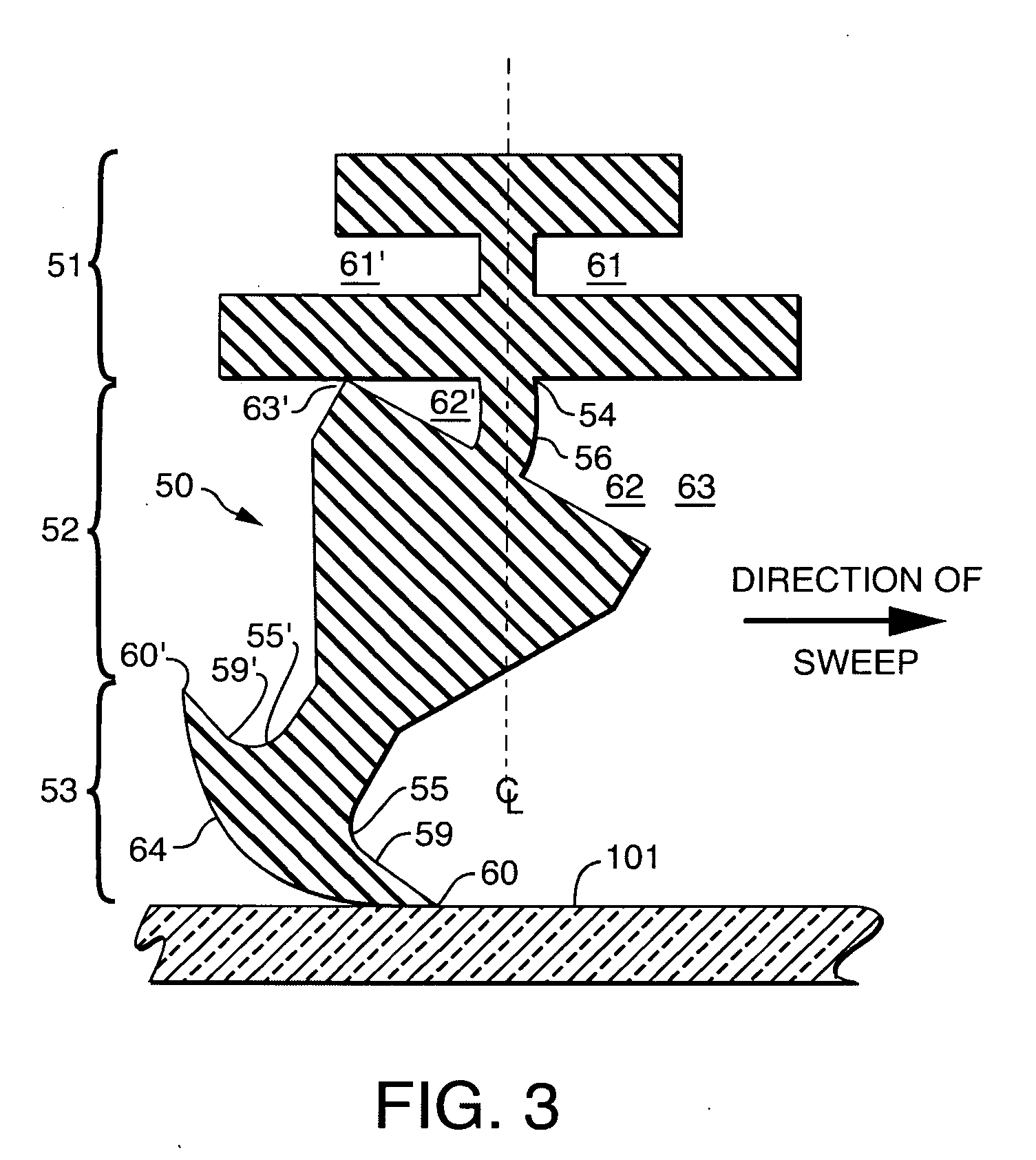 Windshield wiper blade element having improved anti-chatter properties