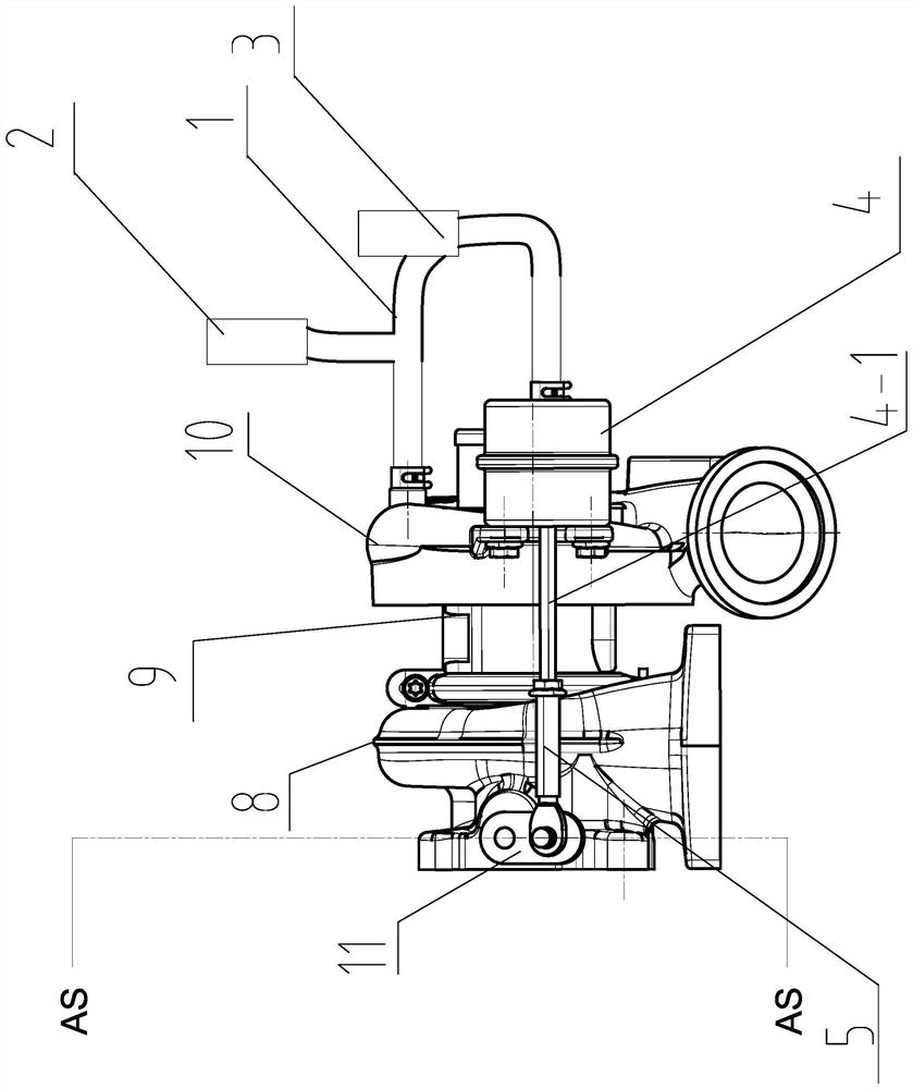 Turbocharger actuator calibration detection structure