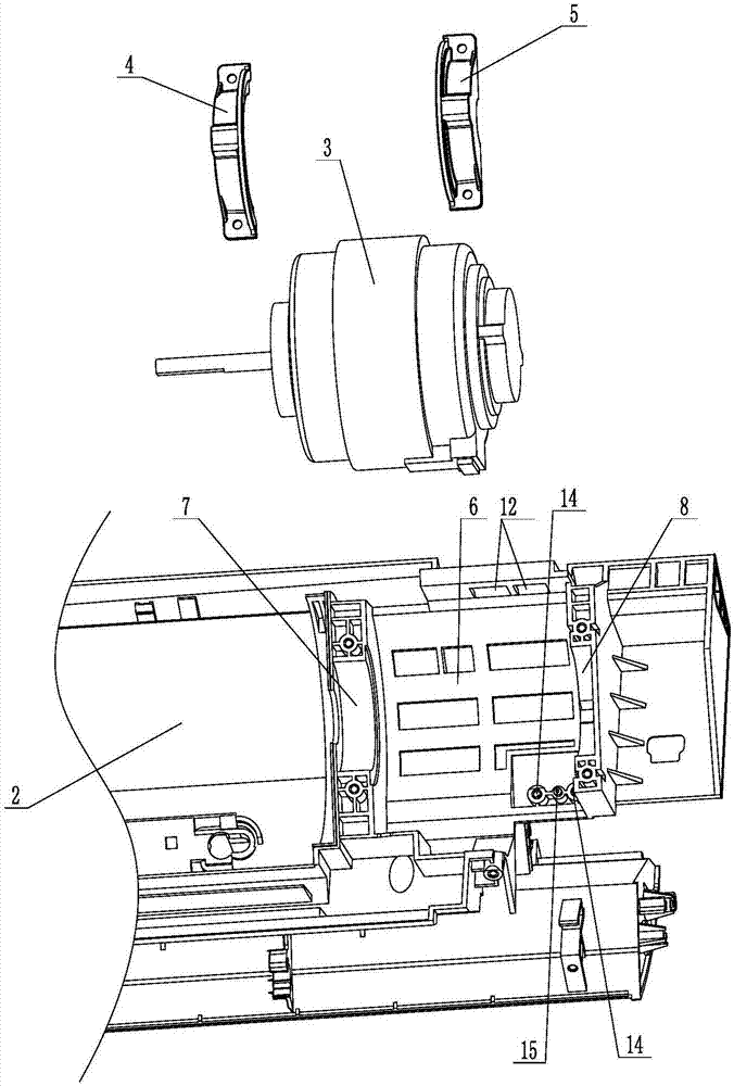 Indoor air conditioner with detachable bases