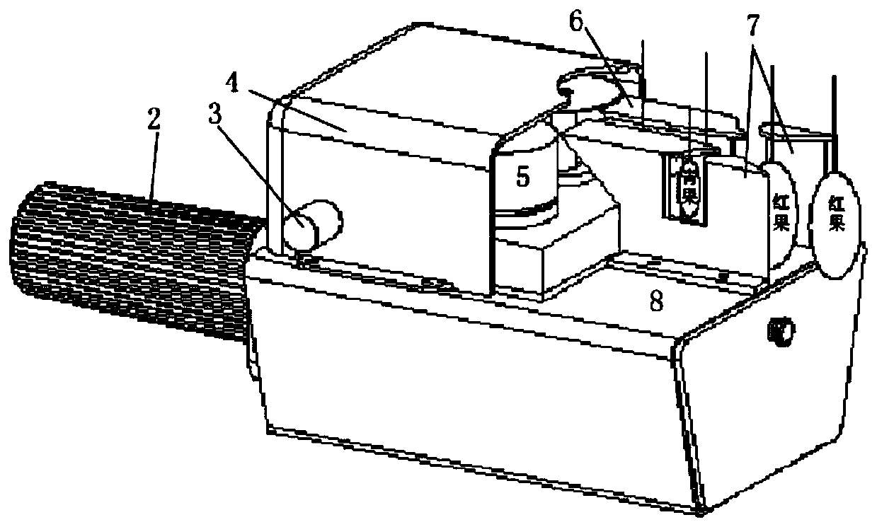 A shearing type wolfberry picking machine