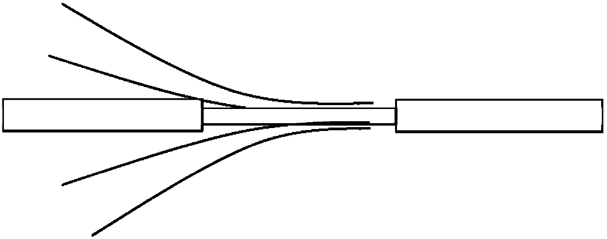 Side pump signal beam combiner for realizing flat-topped light beam and preparation method thereof