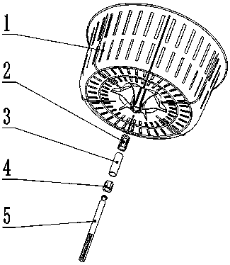 A centering and rotating device and method for rotating a mop flower basket