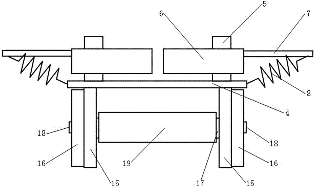 Continuous chain-type straight line drawing device