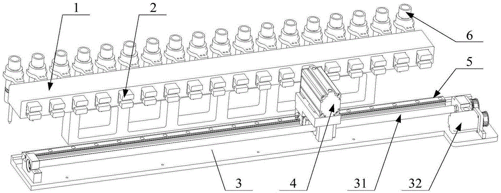 Straight-line tool magazine