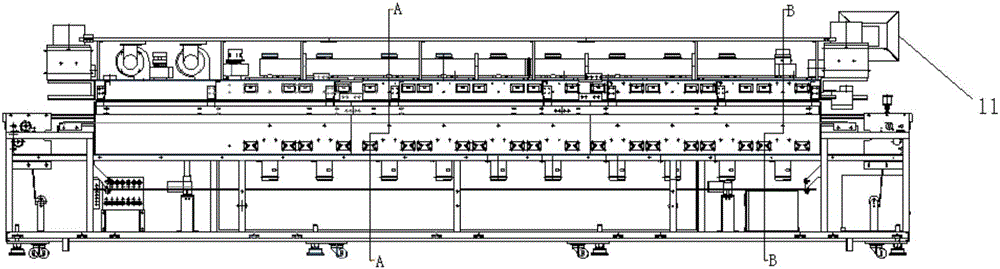 Through hole reflow soldering device and control method thereof