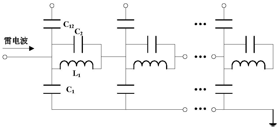 Phase-shifting transformer lightning impulse winding overvoltage calculation method