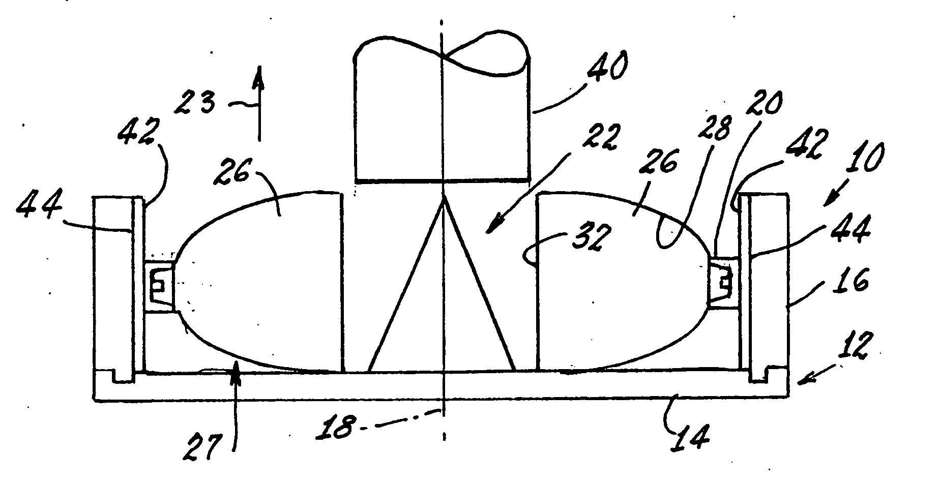 Light emitting diode lamp with conically focused light guides