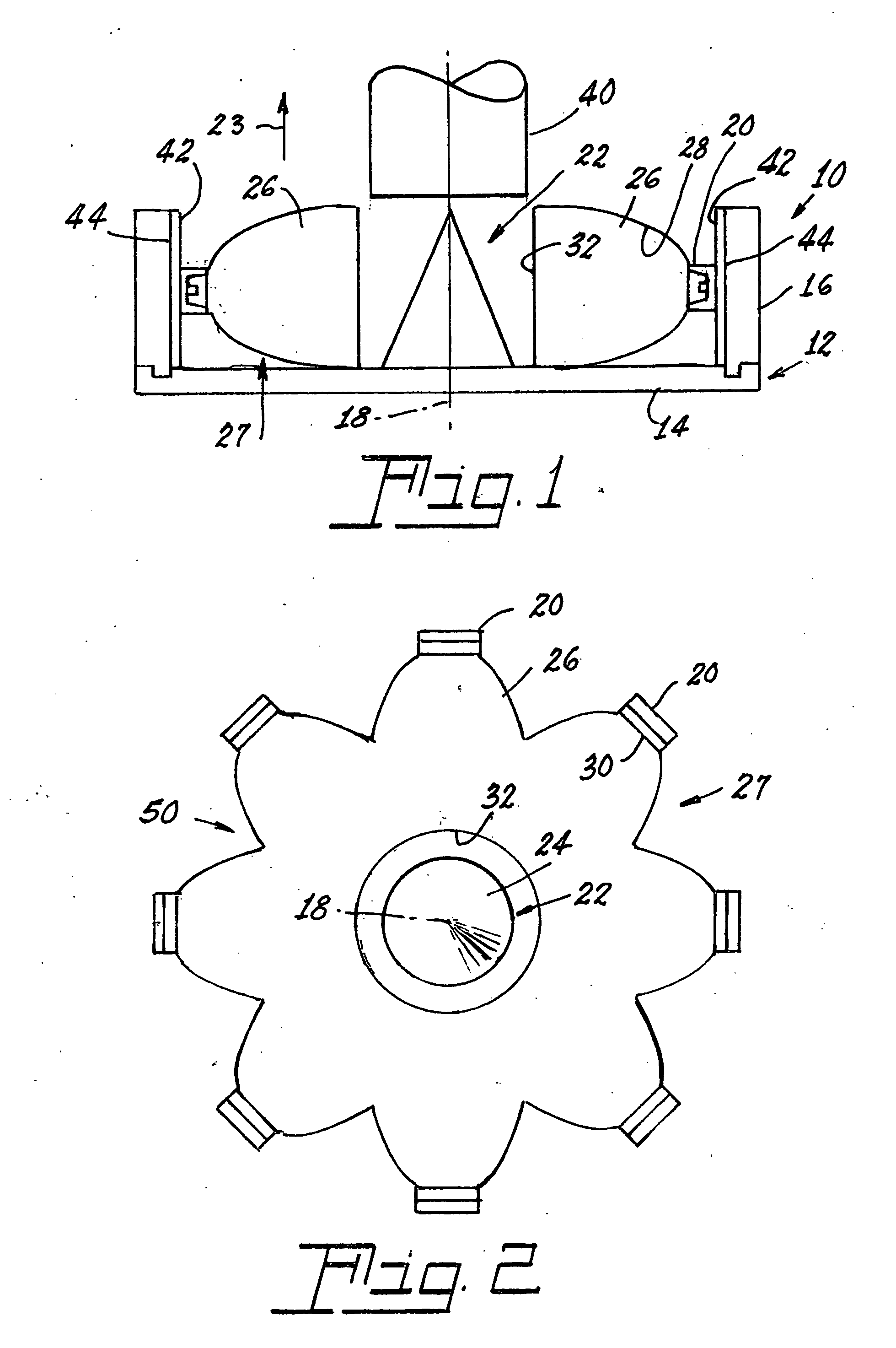 Light emitting diode lamp with conically focused light guides