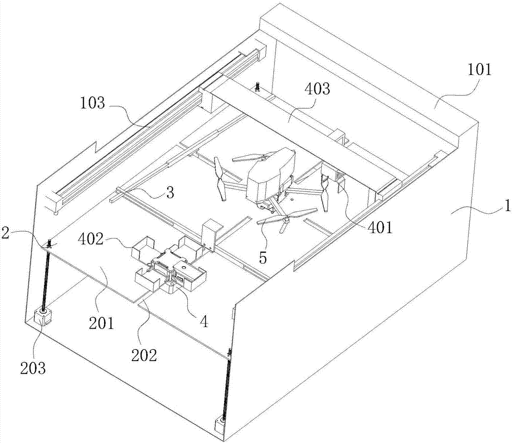 UAV(unmanned aerial vehicle) accommodation and battery replacement device and method