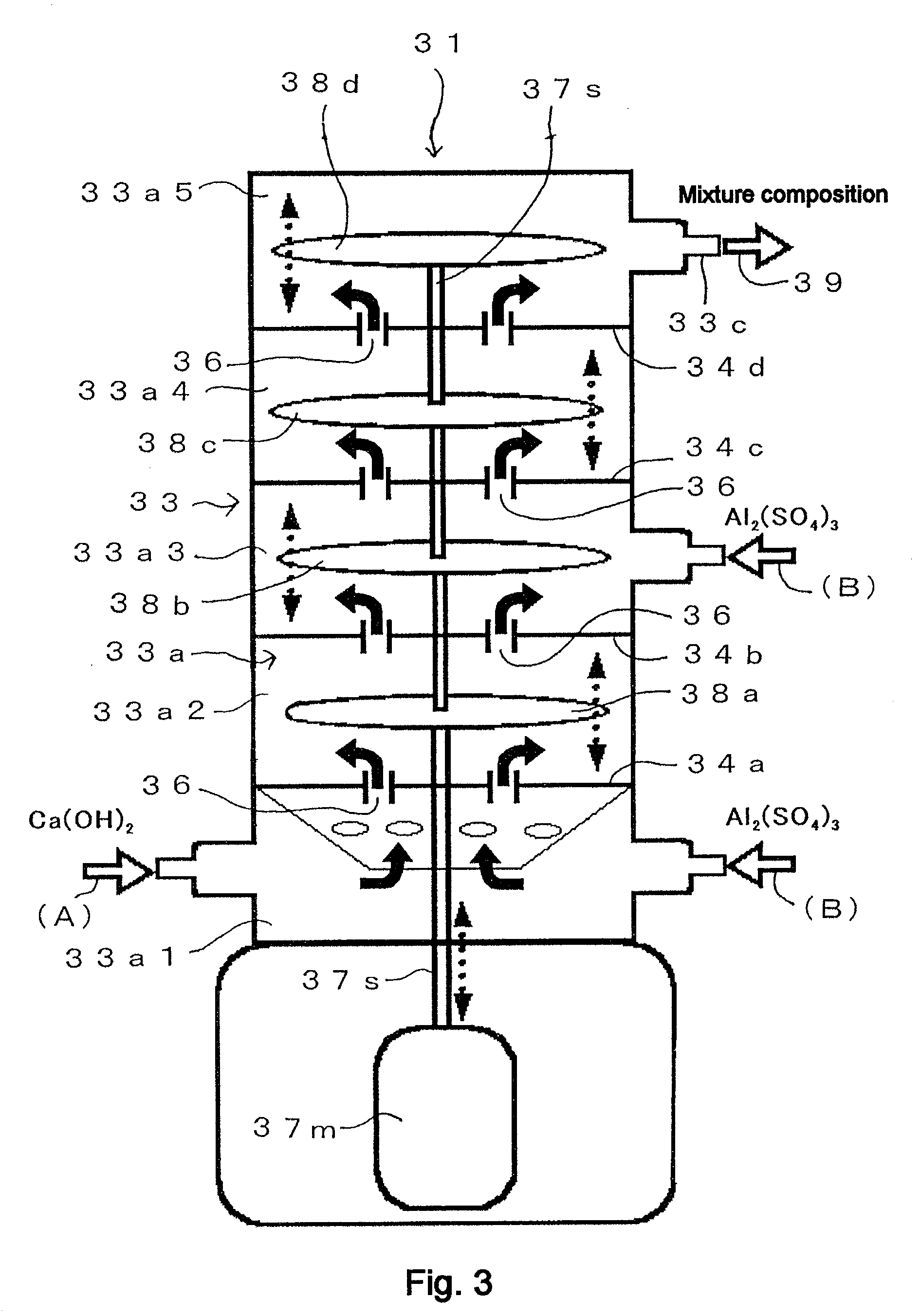 Process for producing calcium trisulfoaluminate and apparatus for use in said process