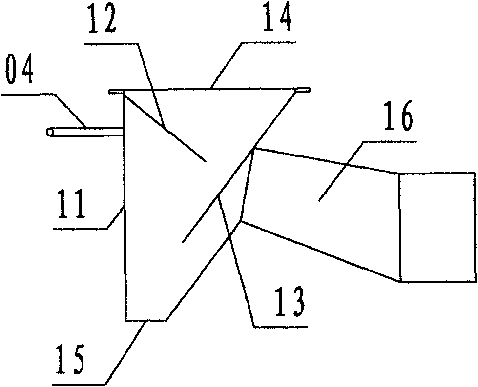 Separation device of plastic particles and dust by negative-pressure air power