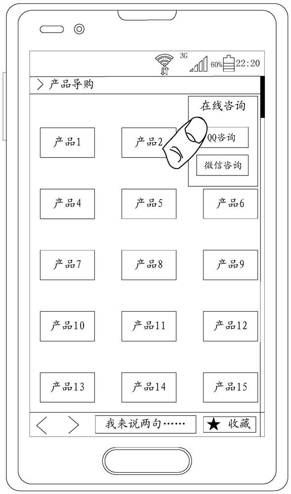 A business consulting control method, terminal and server