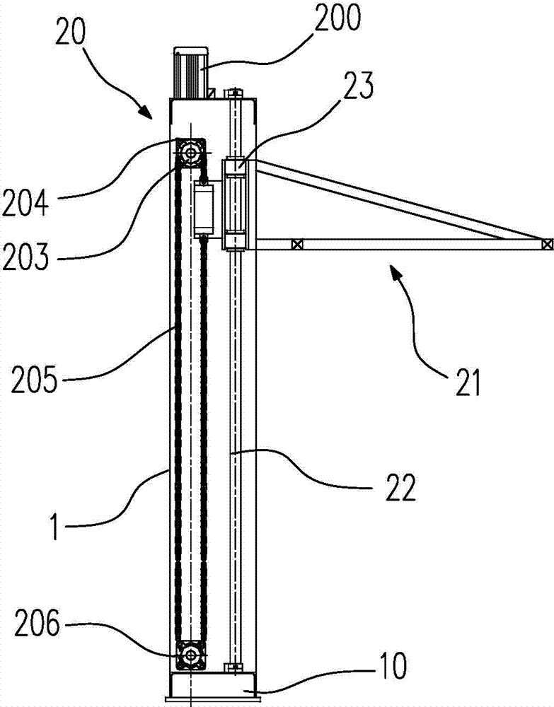 Grabbing type automatic distributing device for trays