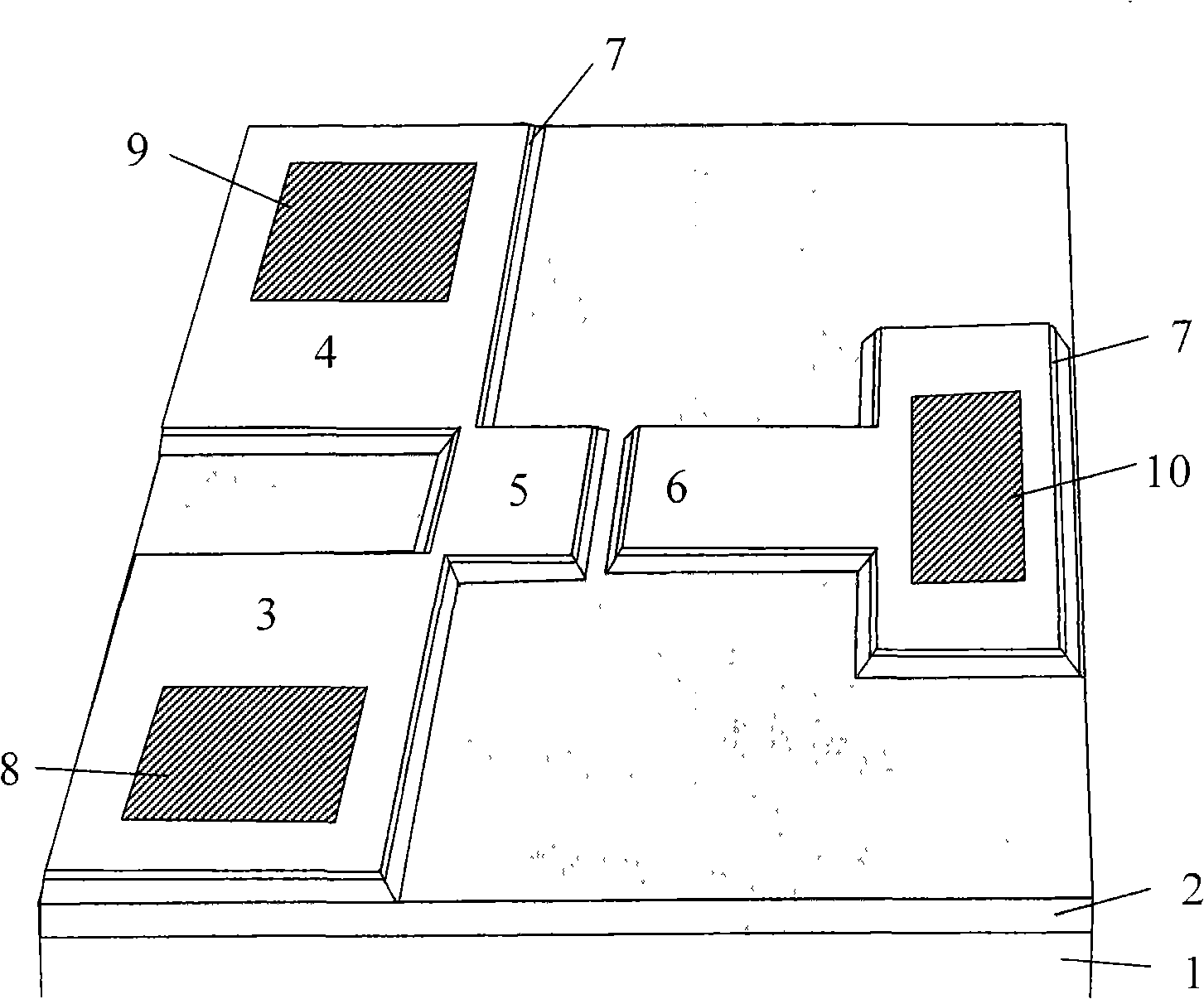 Silicon based single electron device having double quantum point contact construction and producing method thereof