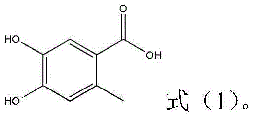 A kind of preparation method of 4,5-dihydroxy-2-methylbenzoic acid