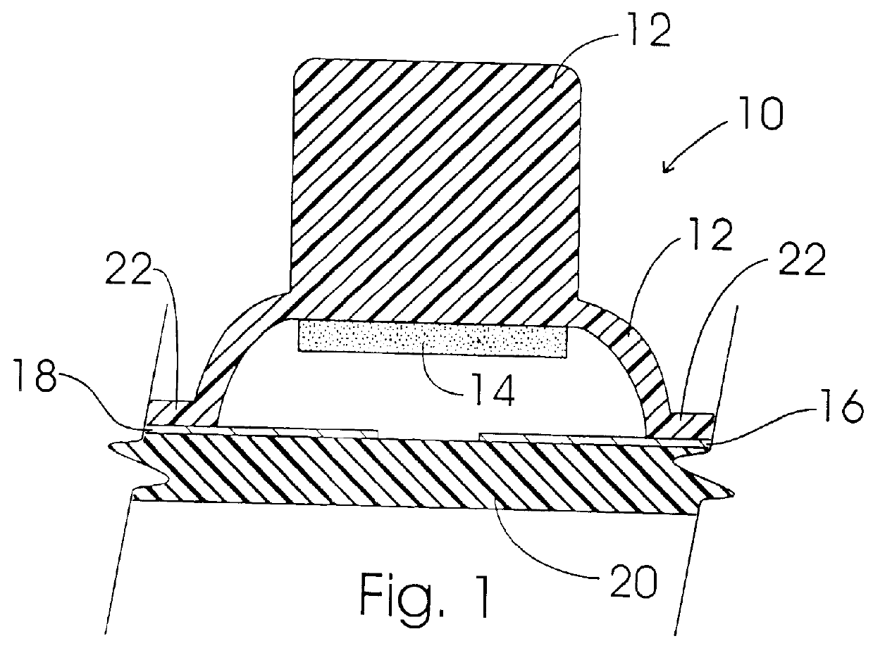 Variable-conductance sensor with elastomeric dome-cap