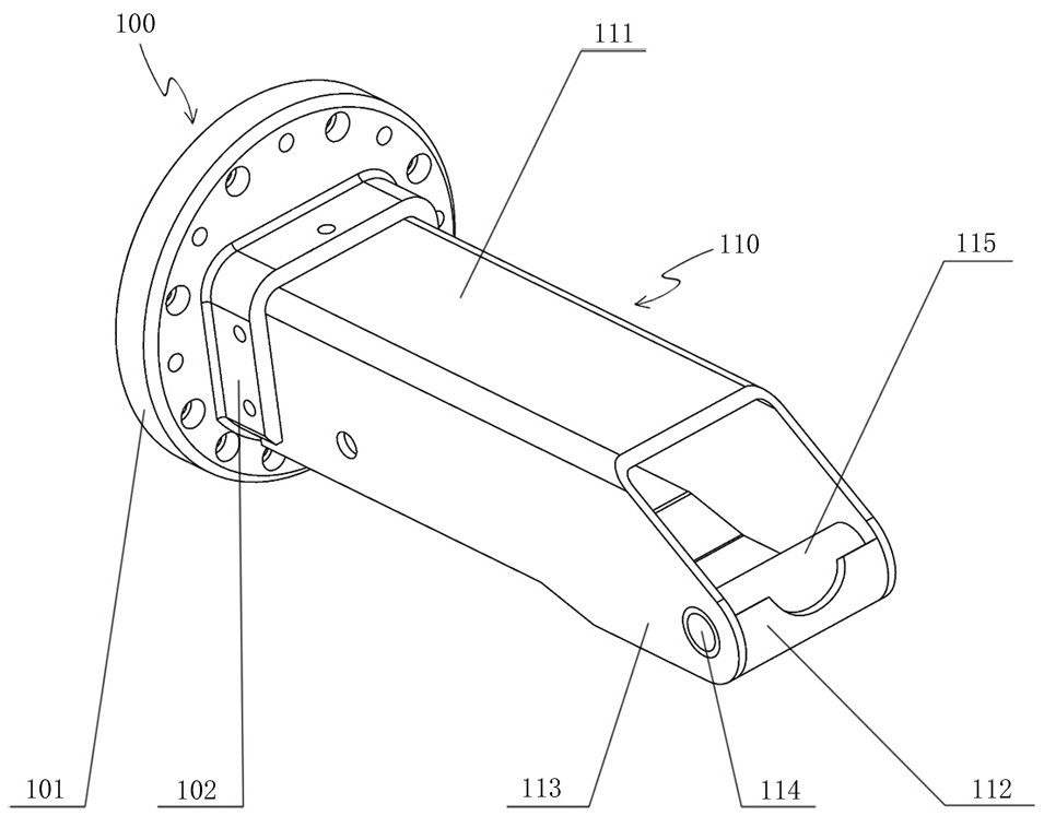 Self-attaching type movable supporting arm of wall-climbing robot