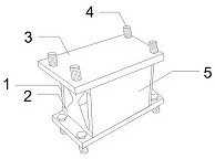 Bending and shearing mixed type square steel tube damper and manufacturing method