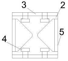 Bending and shearing mixed type square steel tube damper and manufacturing method