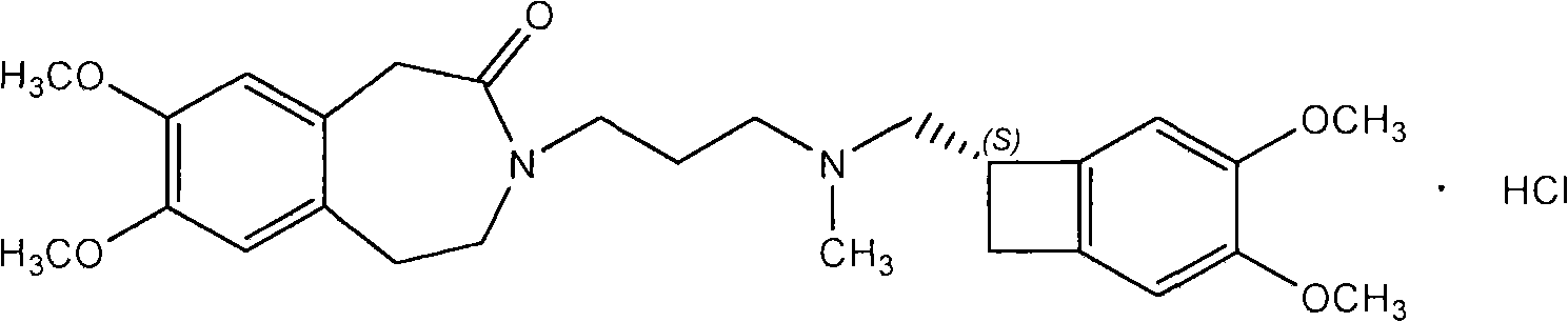 Novel method for preparing amorphous Ivabradine hydrochloride