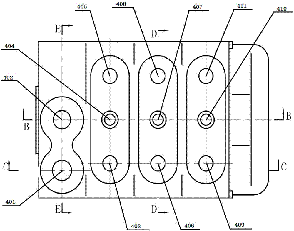 Integral triple valve and casting technology thereof