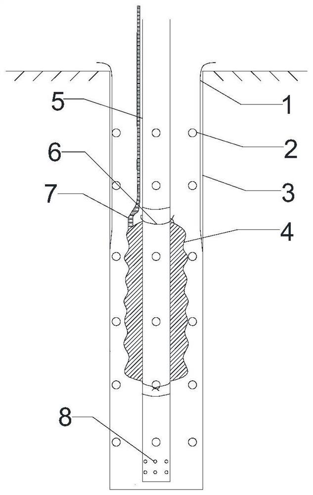 Air bag hole sealing type cloth bag grouting method