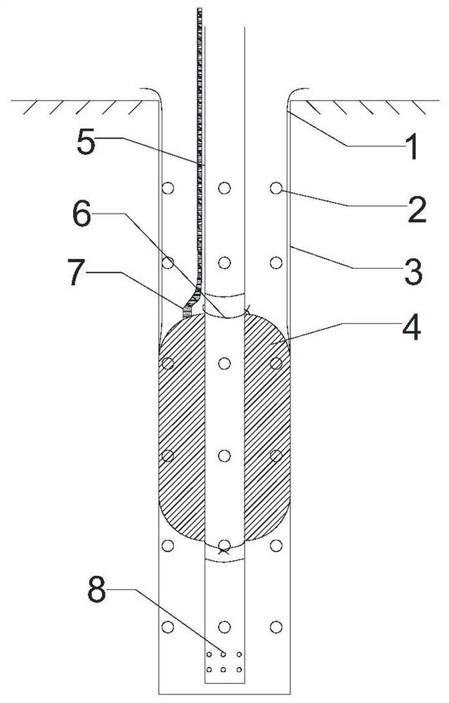 Air bag hole sealing type cloth bag grouting method