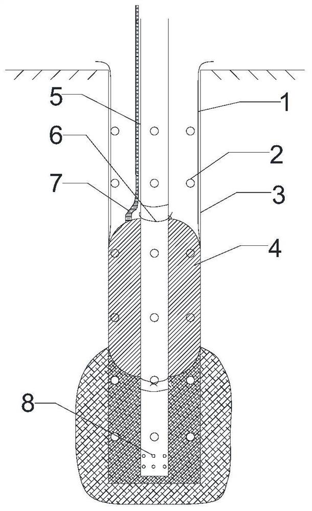 Air bag hole sealing type cloth bag grouting method