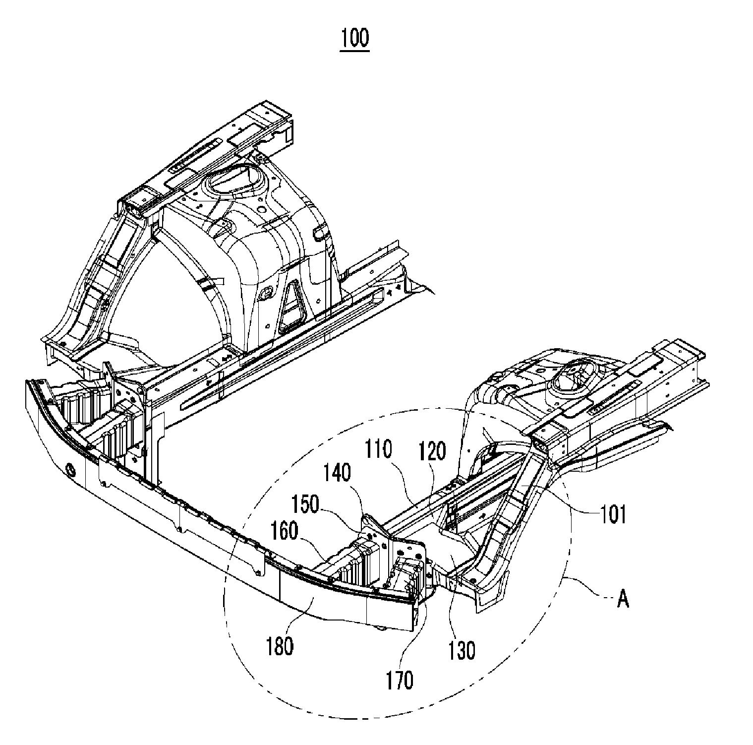 Bumper assembly for vehicle