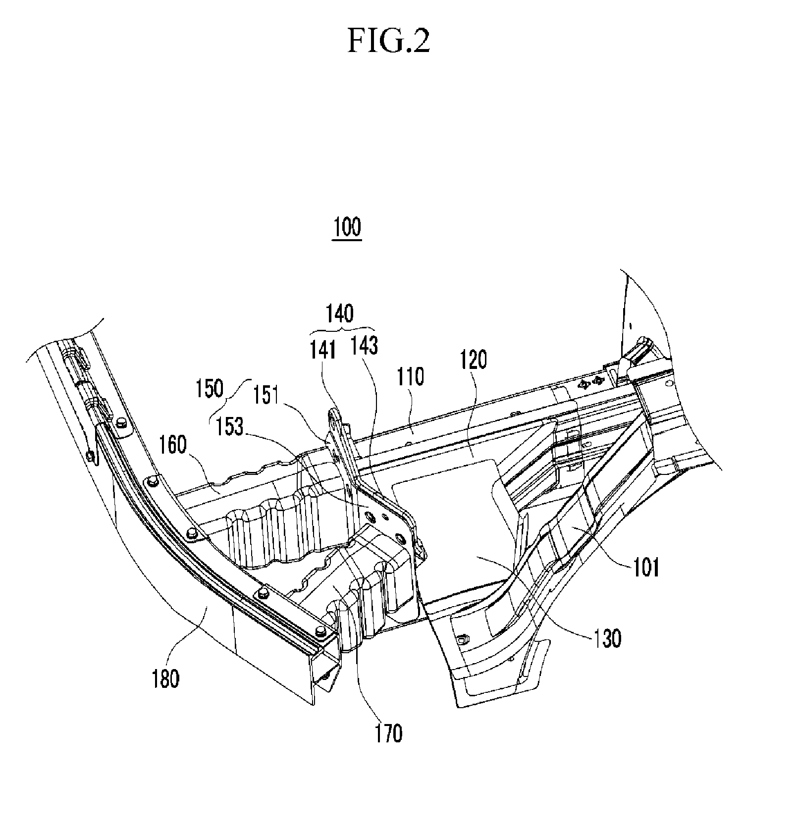 Bumper assembly for vehicle