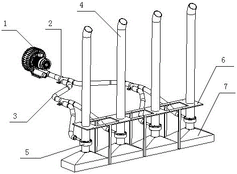 Pneumatic sweeping and conveying system of road sweeper