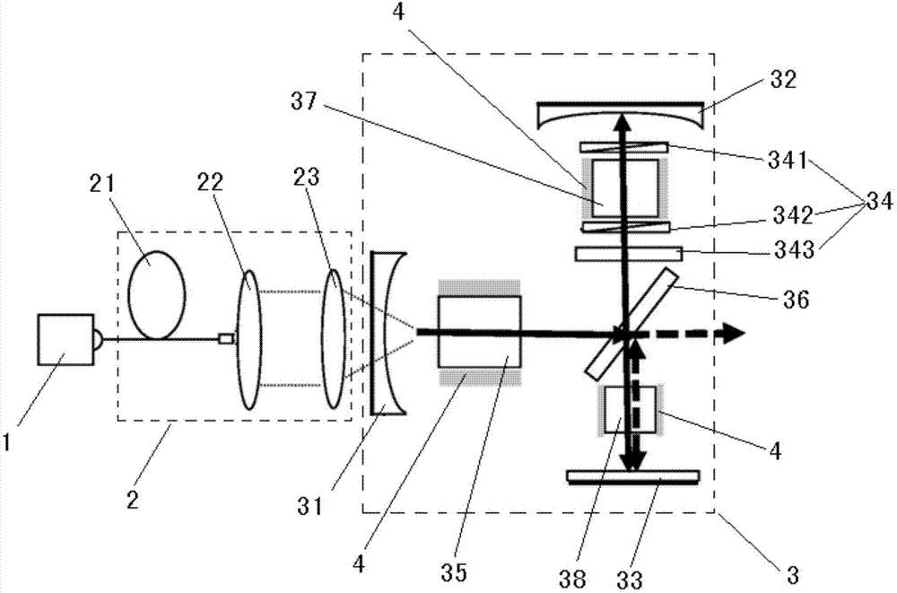 Full-solid-state single longitudinal mode yellow light laser