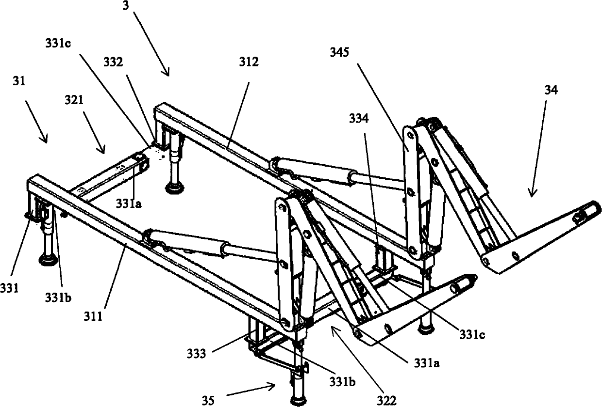 Hoisting device of military transportation platform vehicle