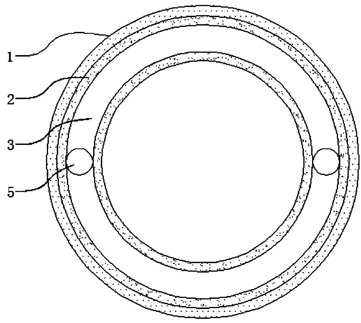 Supporting device with protection structure for building construction