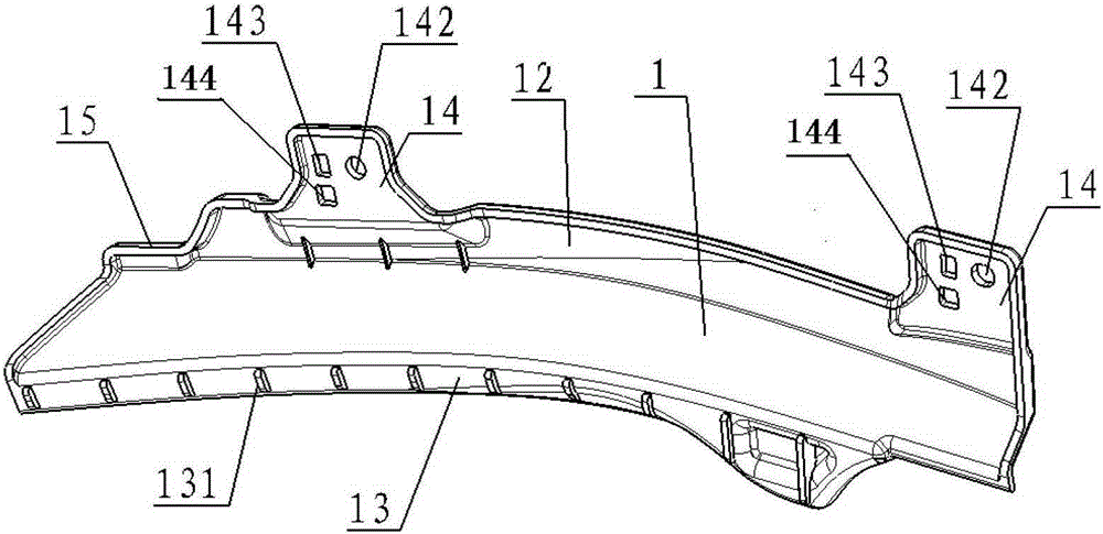 A support member for an automobile roof lining and a side air curtain