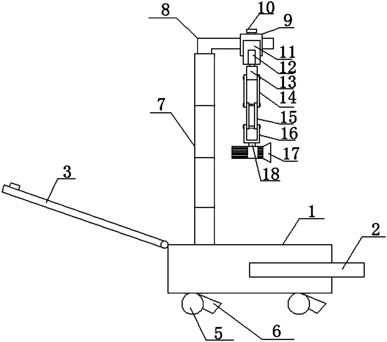 Lighting device for road construction