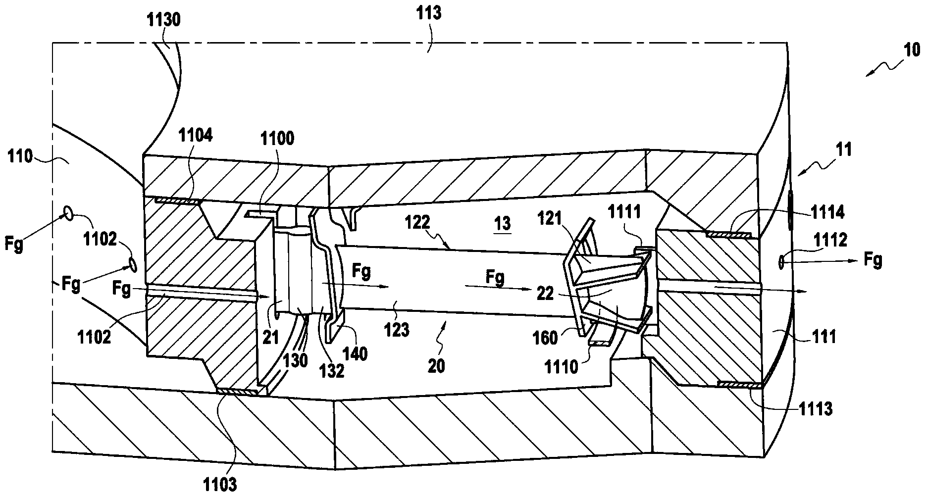 Loading device for densification via chemical infiltration in steam phase in directed flow of three-dimensional porous substrates