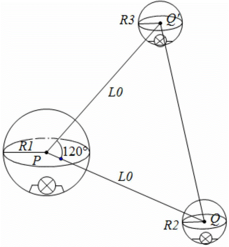 Indoor automatic transport vehicle positioning system with three fixed balls as visual marker