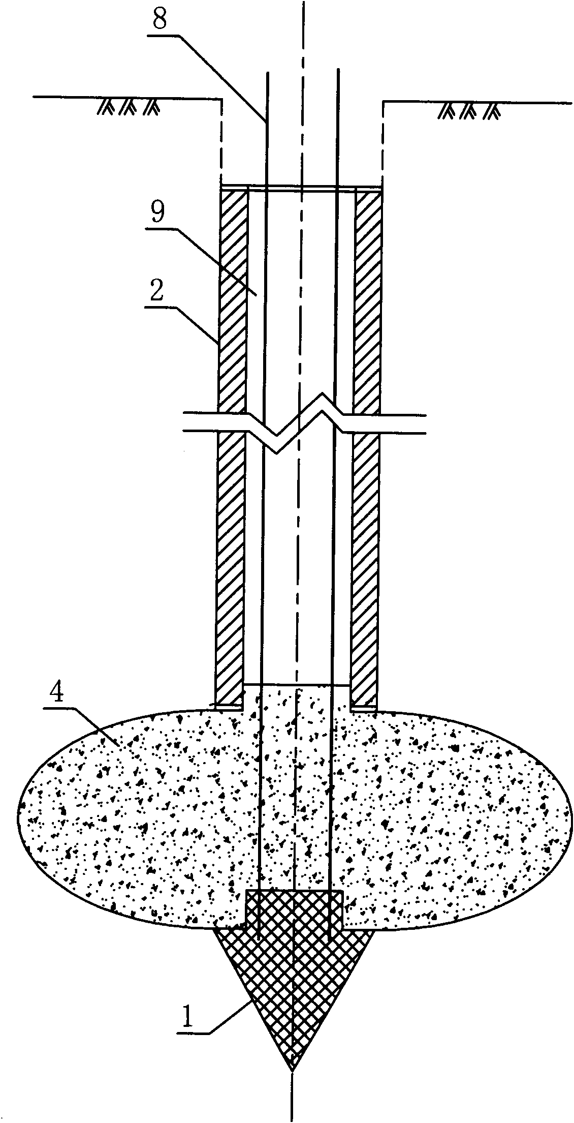 Precast expanding pile as well as construction method and construction mechanical equipment thereof