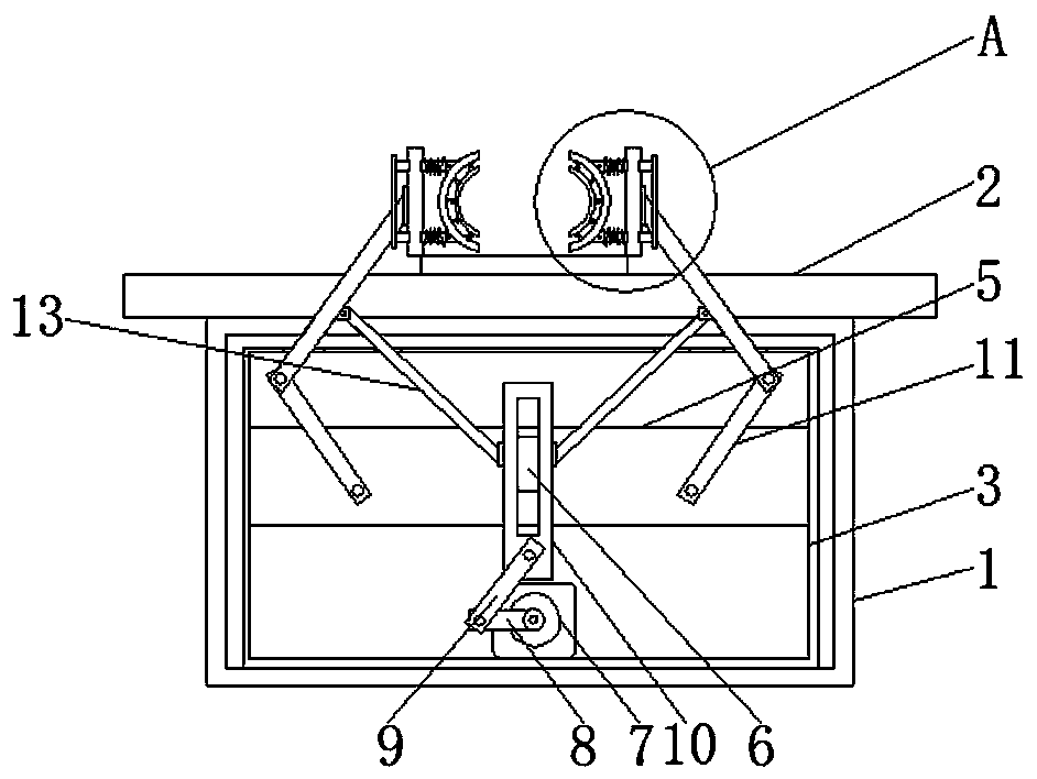 An examination table based on children's oral surgery and its use method