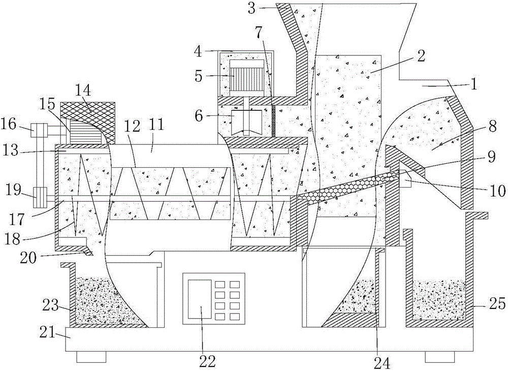 Cereal sorting device with drying effect