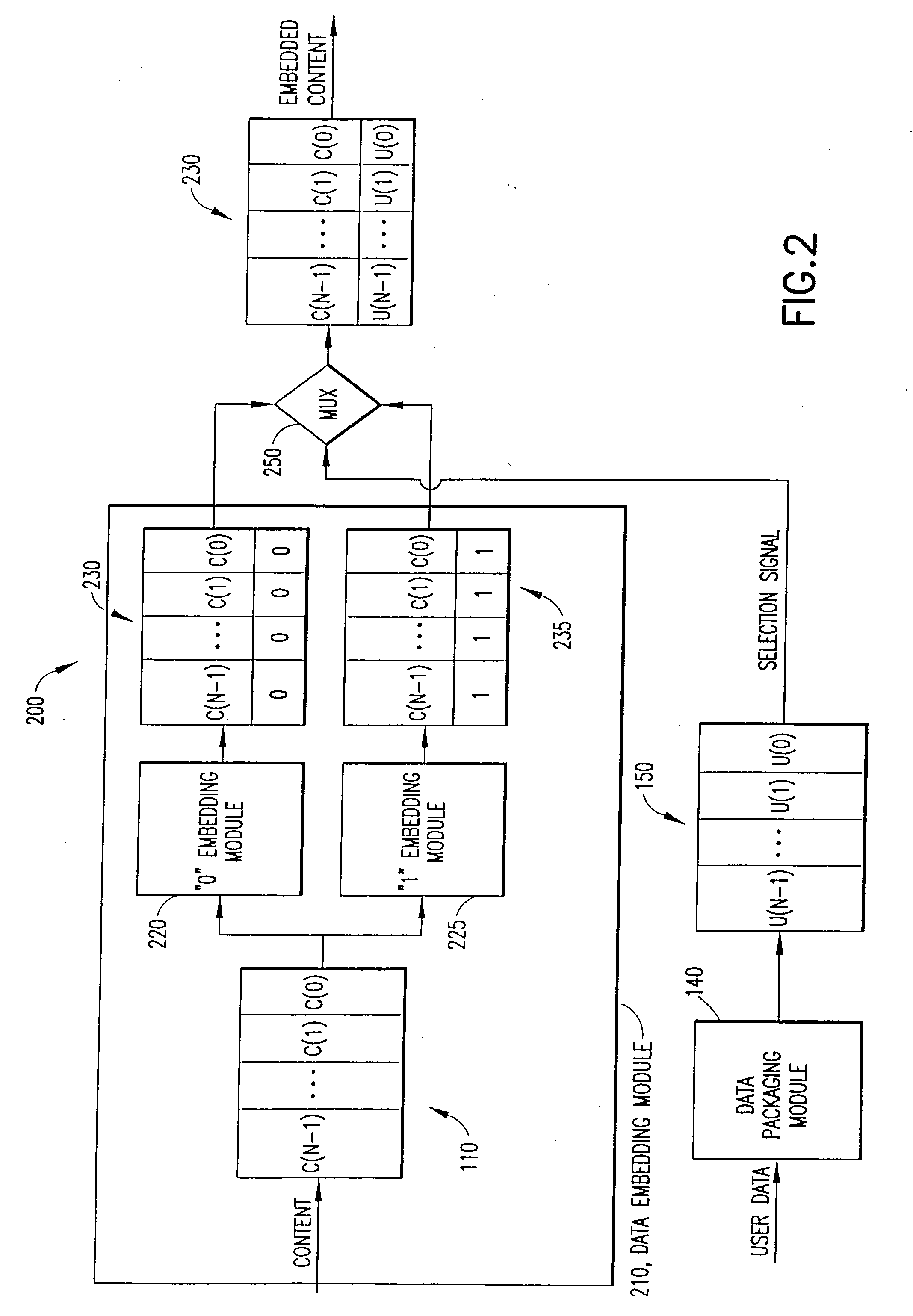 Pre-processed information embedding system